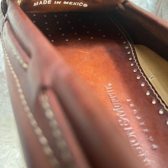Johnston & Murphy Men\'s leather brown Tassel Loafers Boat shoes SZ9M main image 5